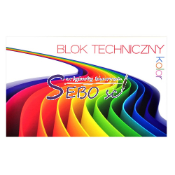 Blok techniczny A-4 z kolorowymi kartkami